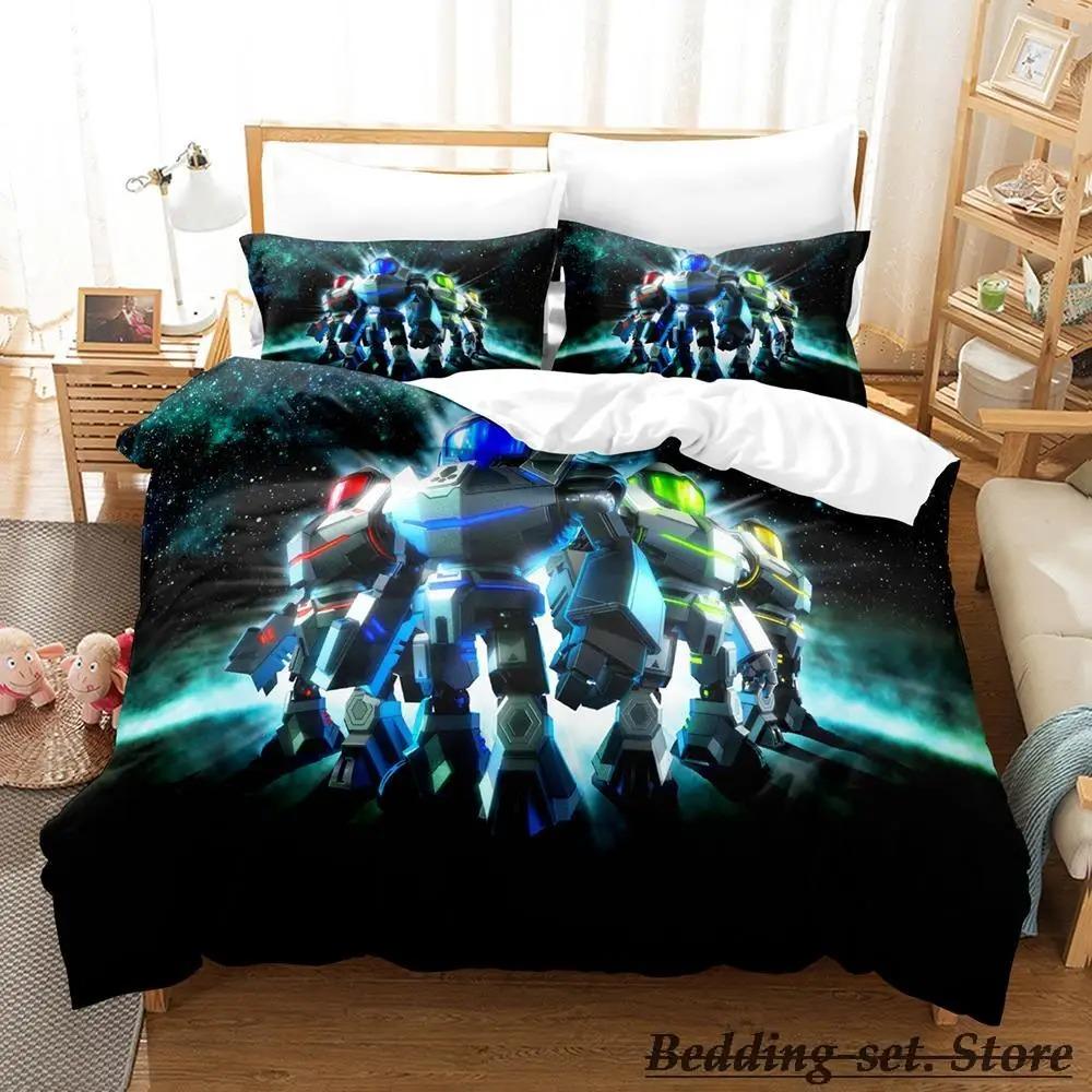 New Metroid Prime Bedding Set Single Twin Full Queen King Size Bed Set Adult Kid Bedroom Duvetcover Sets Anime parure de lit Bed