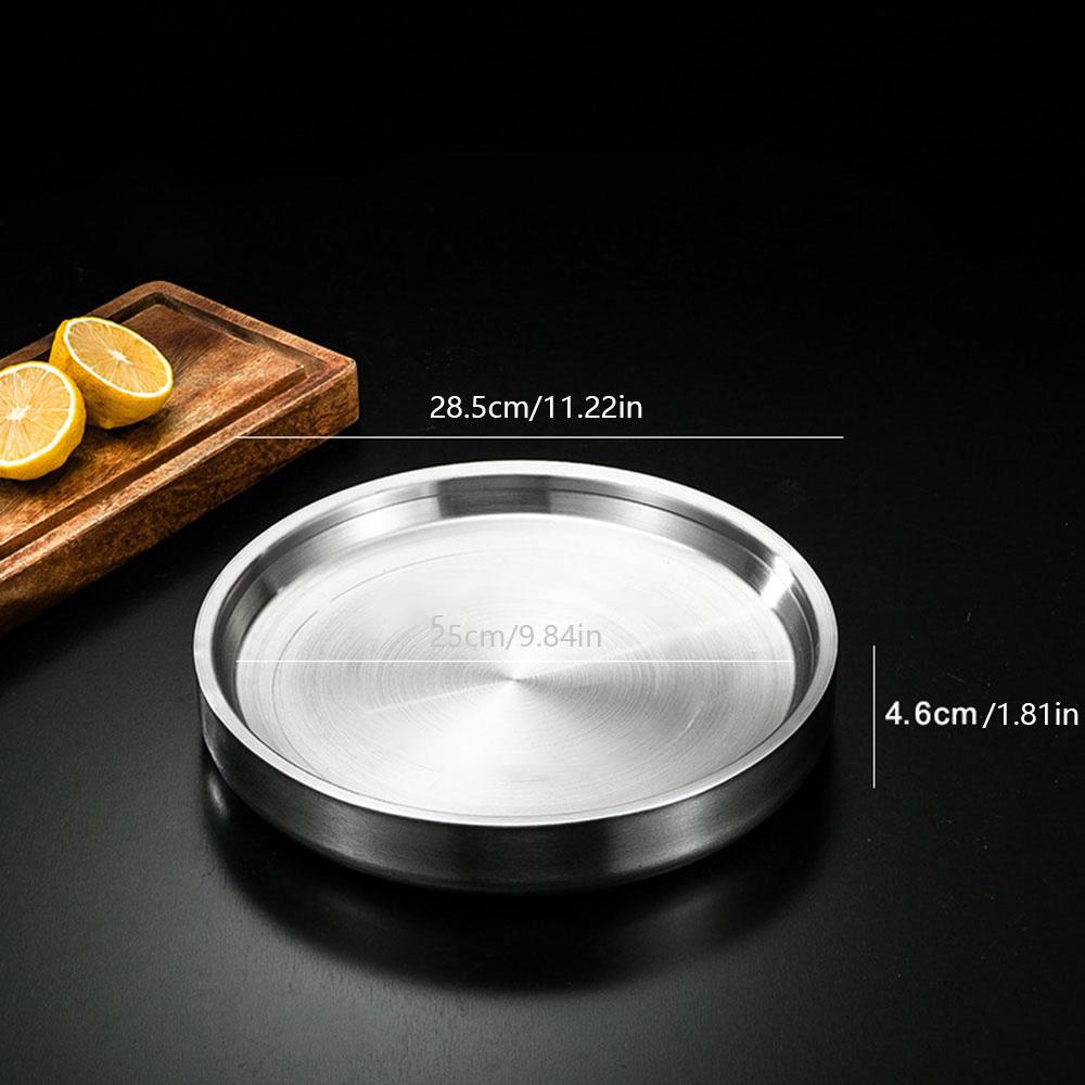 Stainless Steel Cold Tray, Appetizer Cold Plate with Ice Platter, Party Ice Tray, Food Fruit Cooled Shrimp Cocktail Plate