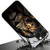 Dark Lion Head Pattern Tempered Glass Phone Case For iPhone 17 Pro Max 16 15 14 13 12 11 Pro 17Air 16E 7 8 Plus XR XS X Cover