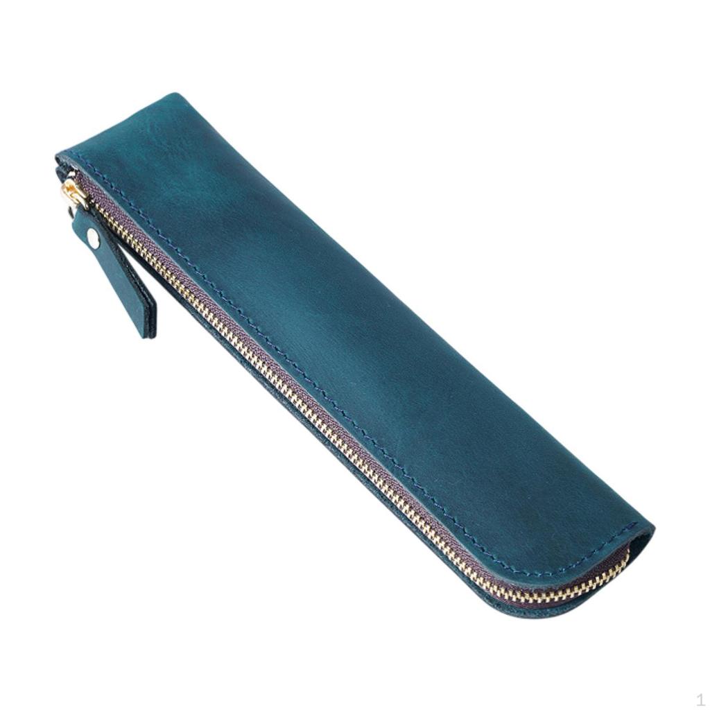 Leather Pencil Bag PU Waterproof Makeup Pocket