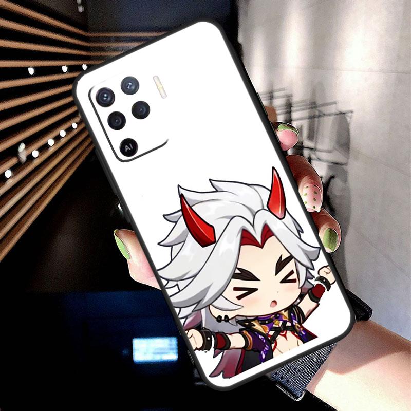 Genshin Impact Arataki Itto Case For Oppo A38 A18 A78 A98 A58 A60 A80 A40 A96 A76 A16 A94 A74 A54 A15 A17 A57 A77 A5 Pro