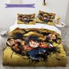 Cartoon Pattern Bedding Quilt Set Quilt Cover Pillowcase Home Decoration Birthday Gift (1 * Duvet Cover + 2 * Pillowcase, Without Core)