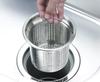 Pearl Metal Drain Basket, 13.5cm, Single-Piece Design, 18-8 Stainless Steel, At Aqua, HB-4170