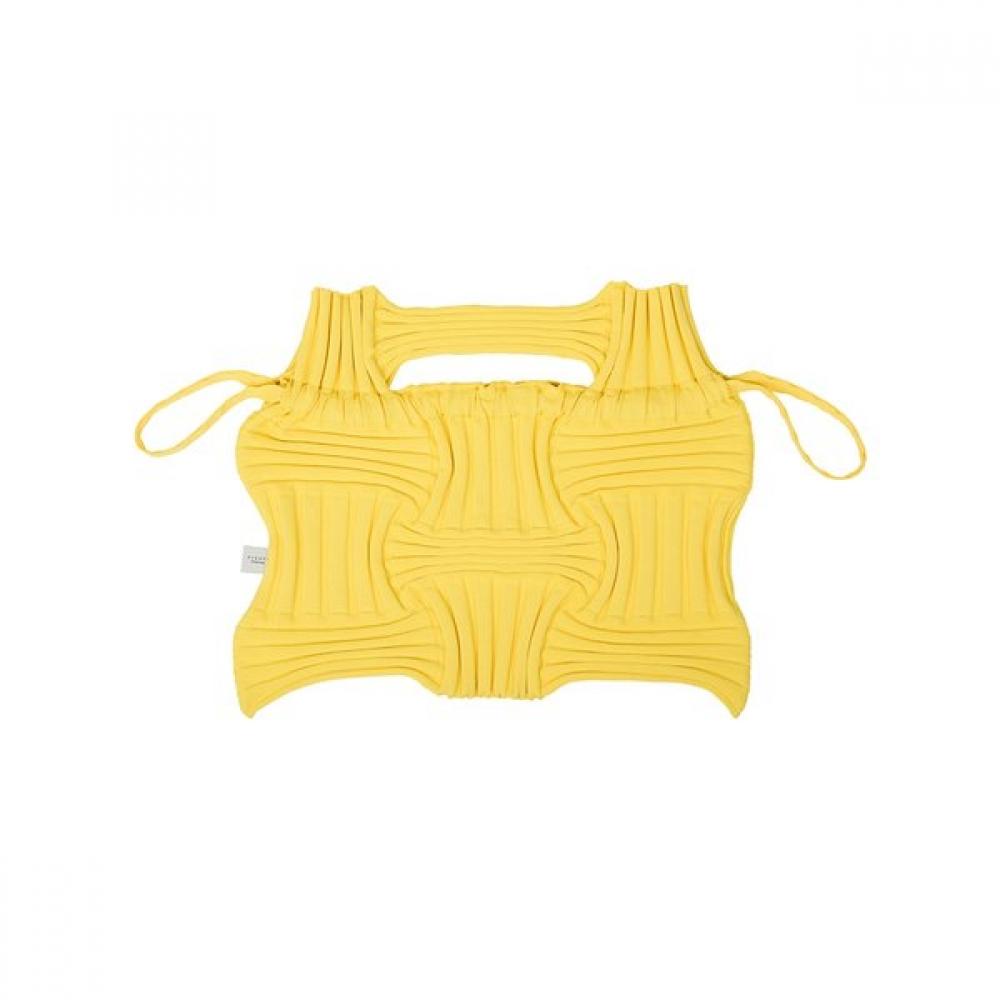 Pleatsmama Yellow Big Bow Bag