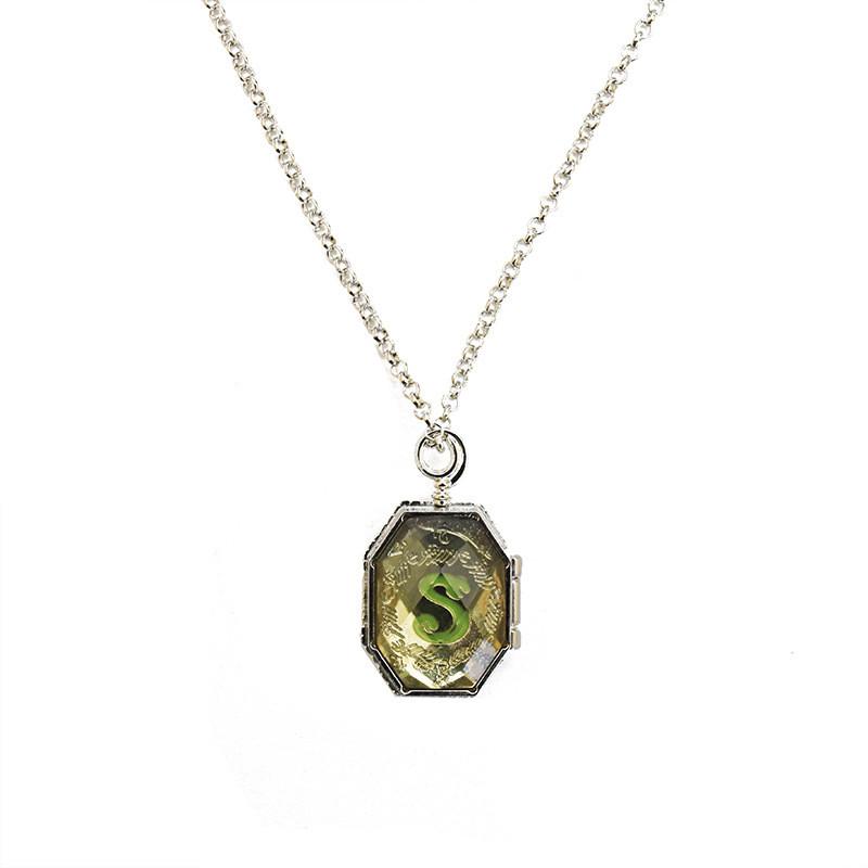 Harry Potter Slytherin Pendant Necklace With Box Keychain For Harry Potter Fans