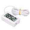 Digital Thermometer Mini LCD Wired Electronic Temperature Measurement Instrument FY13001White