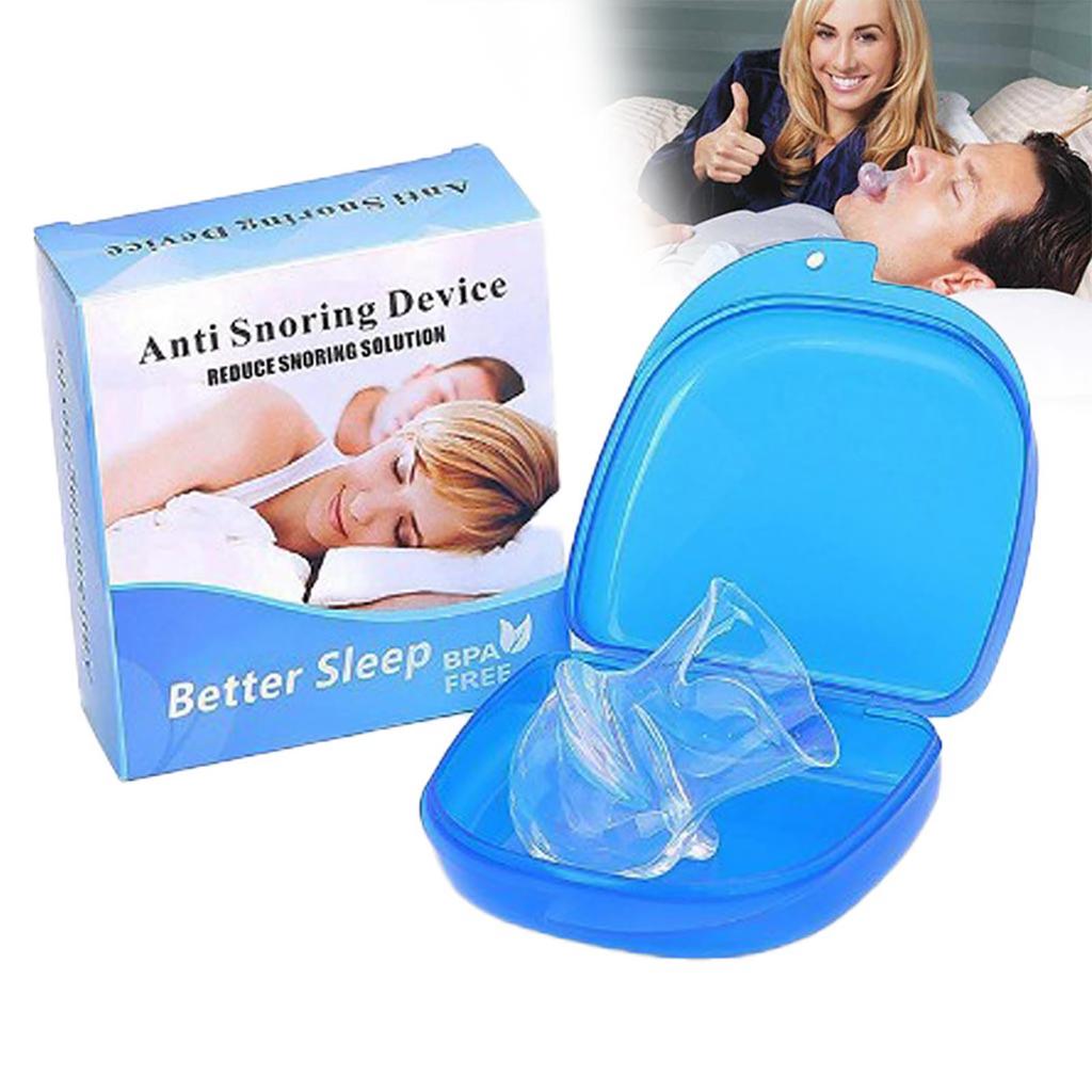 Anti-Snoring Tongue Retainer Device with Storage Box Anti-Snoring Device Sleeping Bite Guard for Bruxism and Stop Snoring