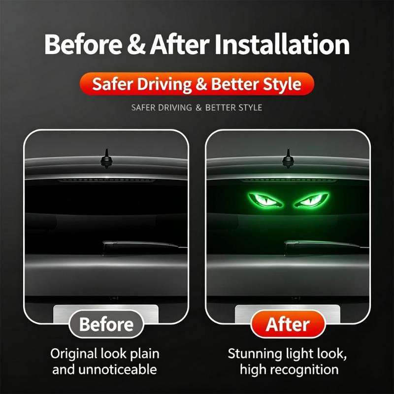 Night Driving Solar LED Warning Light for Cars and Motorcycles, Suction Cup Vehicle Lamp for Parking Visibility Support