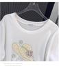 Women's Plus Size Short-Sleeve Mid-Length Round Neck Slimming T-Shirt (200/300/350 Jin)
