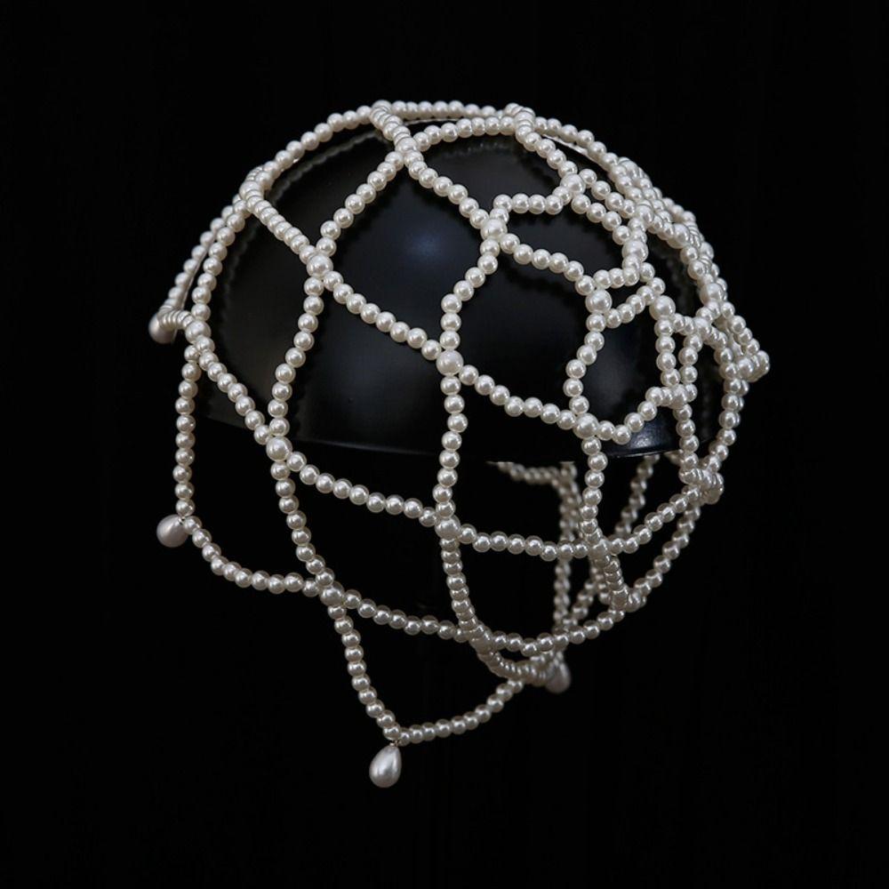 White Pearls Hairband Luxury Boho Headband Fashion Pearls Head Chain  Head Accessories