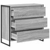 Sideboard Grey Sonoma 79 X 36 X 75.5 Cm Particleboard