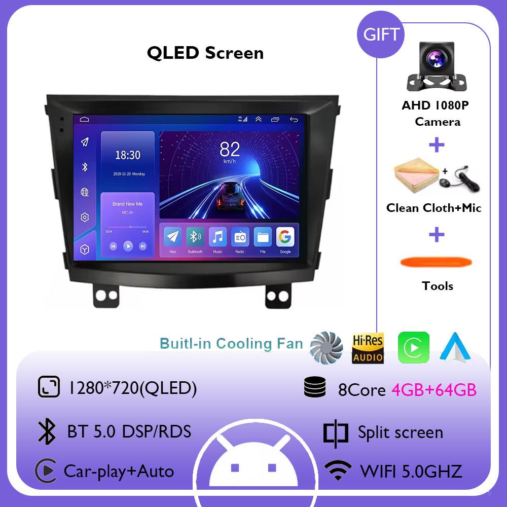Android 14 For SsangYong Tivolan Tivoli 2014 - 2017 Car Video Multimedia QLED 4G+WIFI DSP GPS Radio Player 360 Camera Head Unit