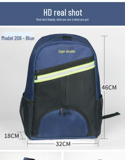 Multifunctional Double Shoulder Tool Backpack, Wear-Resistant Canvas, Large Capacity, Portable Electrician's Repair Bag
