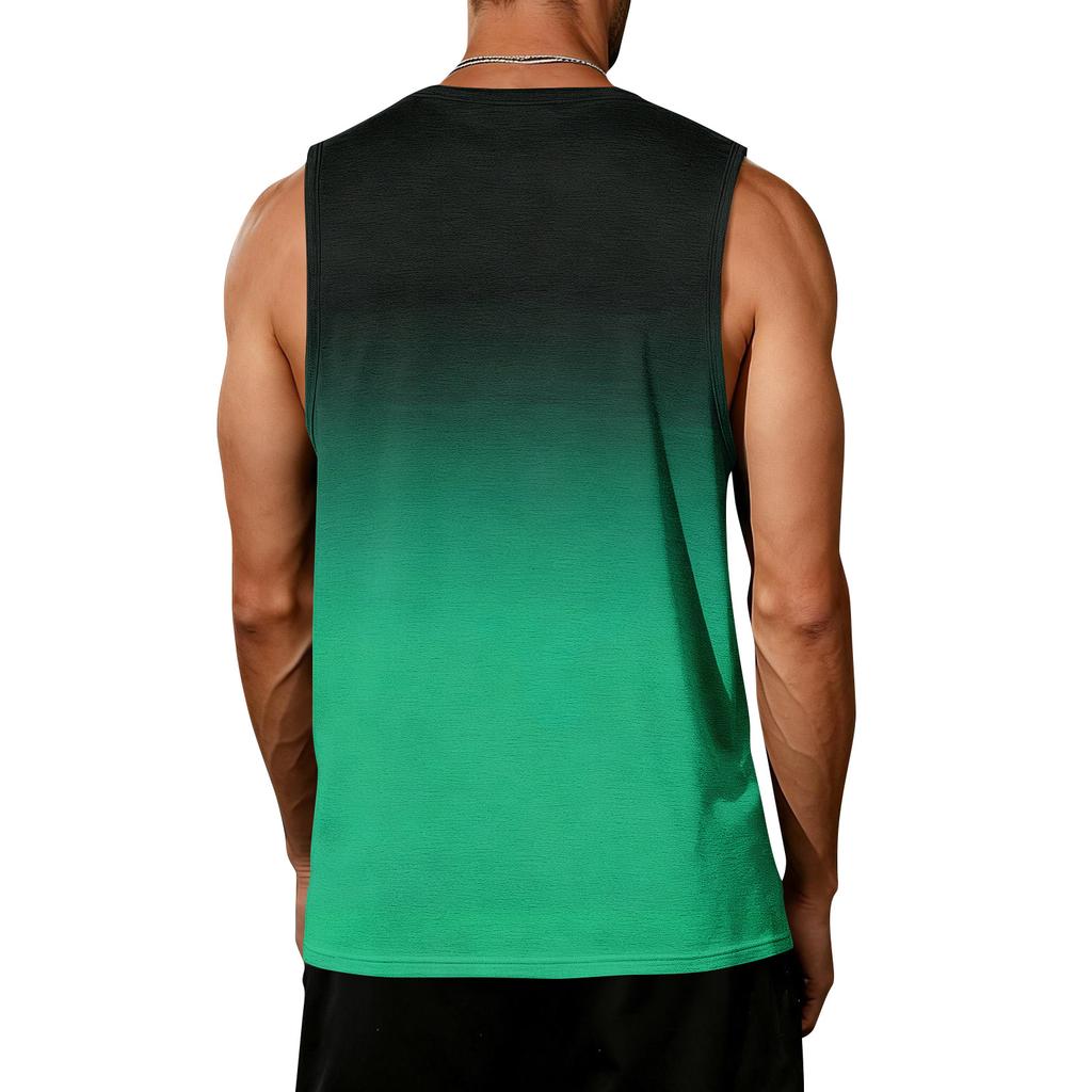 Men's Sleeveless Tank Top Casual Summer Muscle Shirt Hawaiian Print Lightweight Athletic Vest for Outdoor Sports Gym Workout