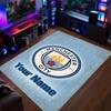 Crystal Velvet Rug Manchester City Print Custom Name Text Floor Mat Home Decor