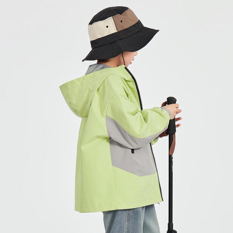 

Boys Hooded Splash-Proof Outdoor Jacket 110