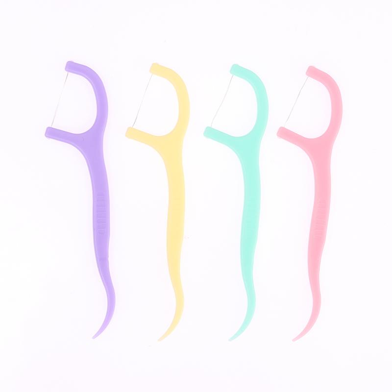 50Pcs Dental Floss Interdental Brush Teeth Tooth Clean Stick Oral Hygiene Fruit