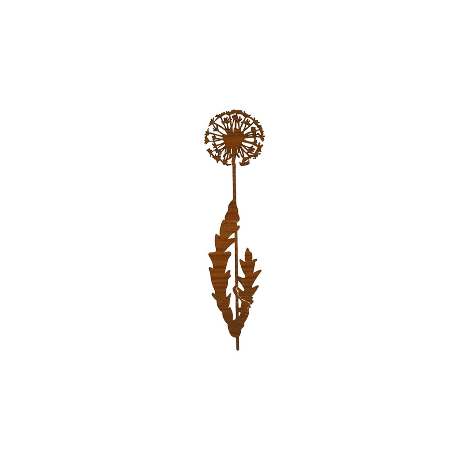 Outdoor Metal Garden Stake Dandelion Design Rust Finish Decorative Lawn Ornament for Yard Pathway and Garden Bed Accent One Size