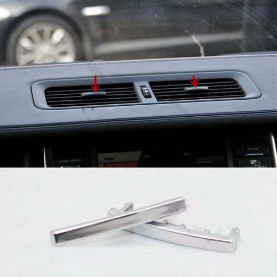For Range Rover 2007-2012 Chrome A/C Vent Toggle Piece Outlet Clip Strip Trim