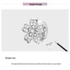 Yinziyun Cherry Blossom Silicone S925 Silver Beads for DIY Fashion Bracelets (SCC1291)