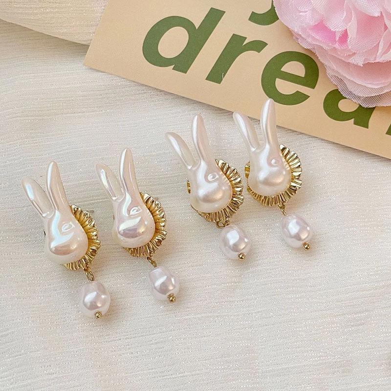 Tassels Baroque Pendant Earrings for Women Hyperbole Personality Animal Rabbit Earrings Party Jewelry