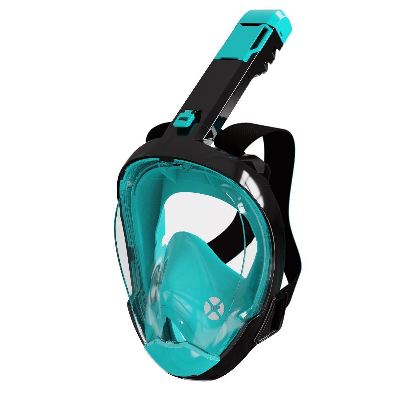 

OLIKEI Полнолицевая маска для дайвинга для взрослых Полностью сухая маска для подводного плавания Противотуманные герметичные подводные очки Маска для подводного плавания Безопасное дыхание L/XL зелёный