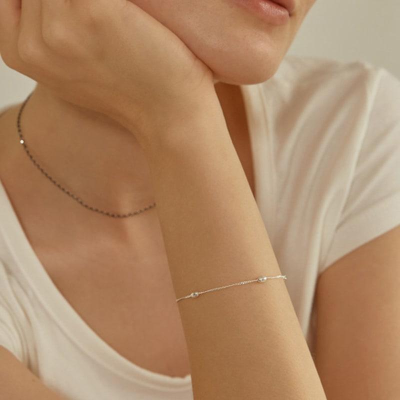 LUNNE Silber Basic Oval Panzerarmband #LSB03