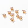 2/4/6pcs 18K Gold Plated 9.5mm Cute Pentagram Earring Charms Inlaid Zircon Tiny Star Pendants DIY Jewelry Making Accessories