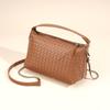 Neue Nische Rindsleder Rhombus Gewebte Handtasche Schulter Messenger Bag Mode Leder Damen Tasche