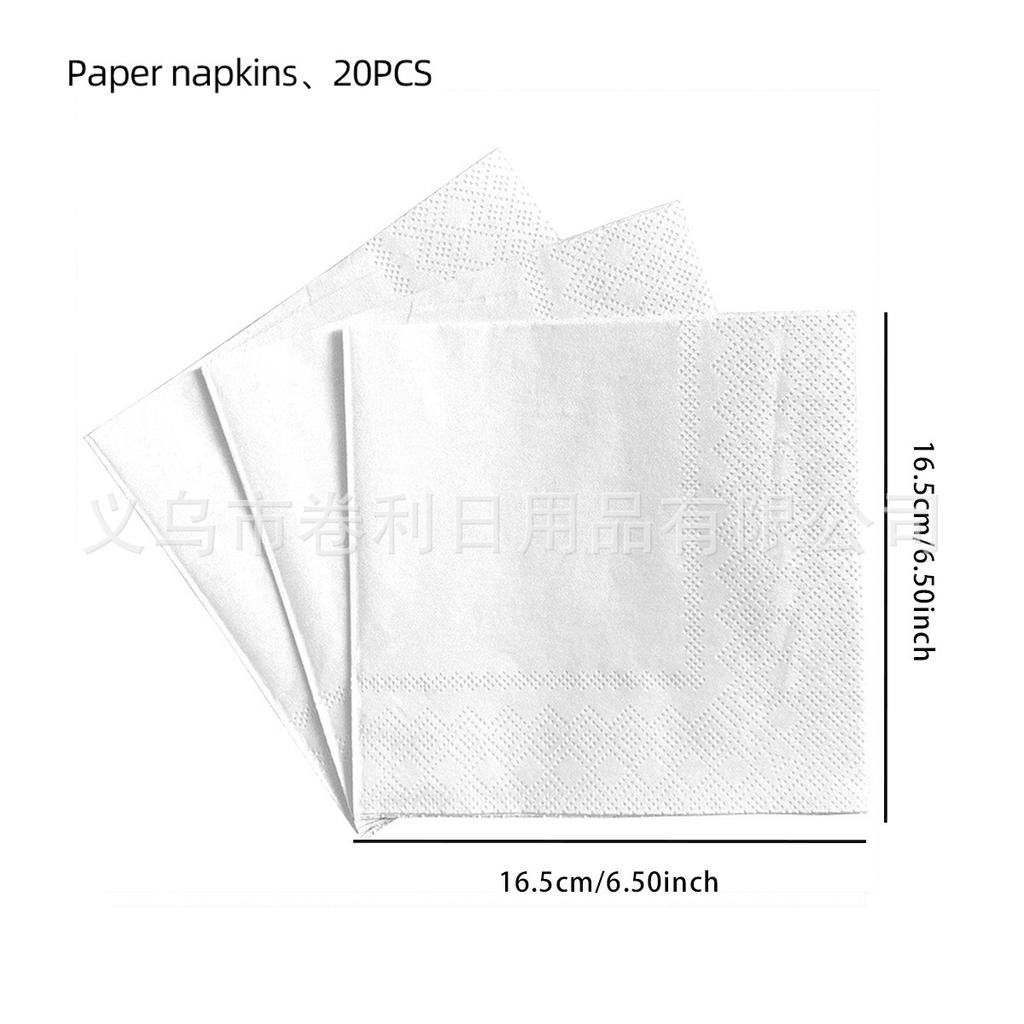 Custom Printing Solid Color Bronzing Logo Tissue Handkerchief Paper All Kinds Of Festivals Birthday Party Exhibition Napkin Decoration