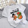 Dragon Ball Goku T-shirt for Children Birthday Figure Tee Top Boy Girl Clothes Anime Short Sleeve Kids White Loose Gift