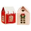 Handcrafted Paper Holiday House Christmas Decoration for Parties Offices Celebration Elegant Cottage Gift Box