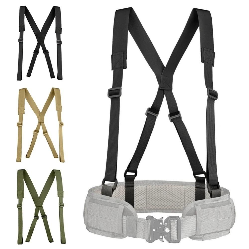 Durable Nylon Duty Belt Solid Color Y-Shape Tool Belt Suspender Adjustable Multifunction Harness