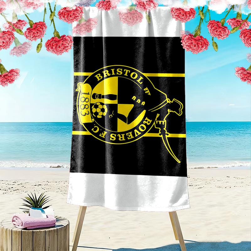 Bristol Rovers Print Beach Towel, Large Soft Quick Dry Towel for Beach Camping Swimming