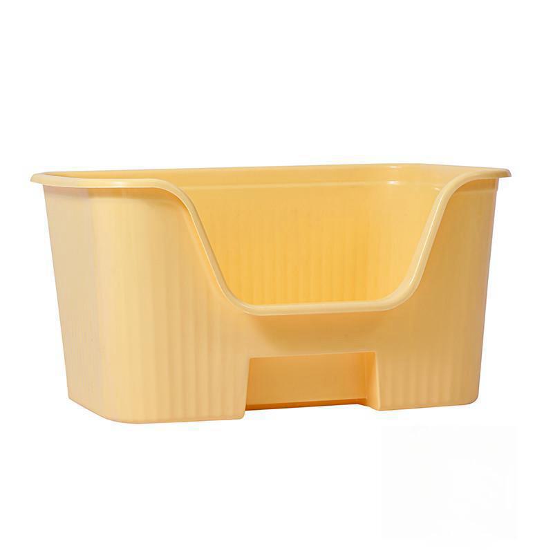 Extra-Large Splash-Proof Open Cat Litter Box for Kittens and Fat Cats