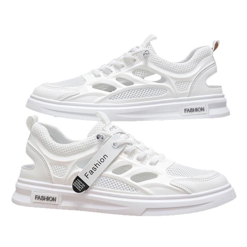 Men's shoes new lightweight mesh shoes youth sports shoes single mesh white shoes hollow mesh casual shoes