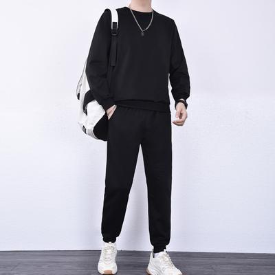 Men's Sweatshirt Sports Suit Autumn Trendy Straight Sweatpants Men's New Loose and Simple Men's Two-piece Set
