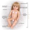 KEIUMI 55cm Beautiful Reborn Boneca Silicone Full Silicone Baby Girl Vinyl Doll Realistic Children's Day Gifts Bed Time Playmate