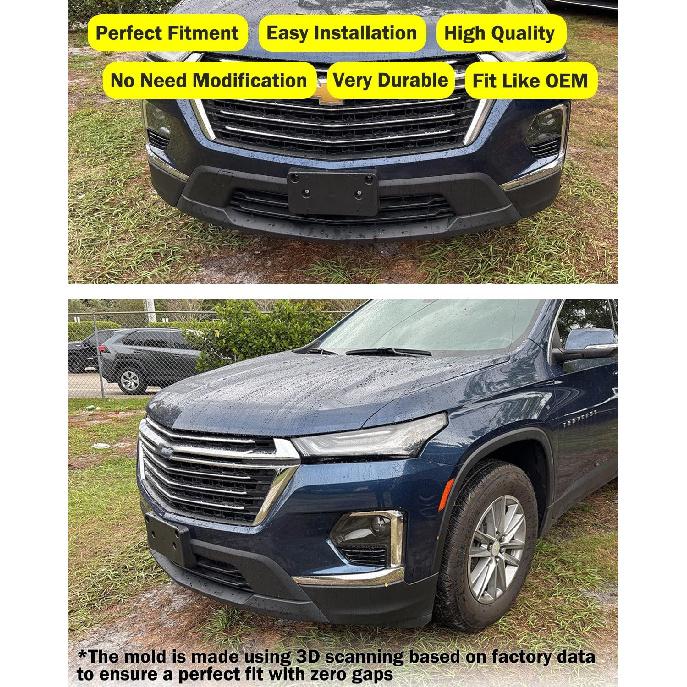 Front License Plate Frame for Chevy Traverse 2022 2023 for Traverse Limited 2024 (Not for Z71 Model) Front Bumper License Plate Holder Mounting