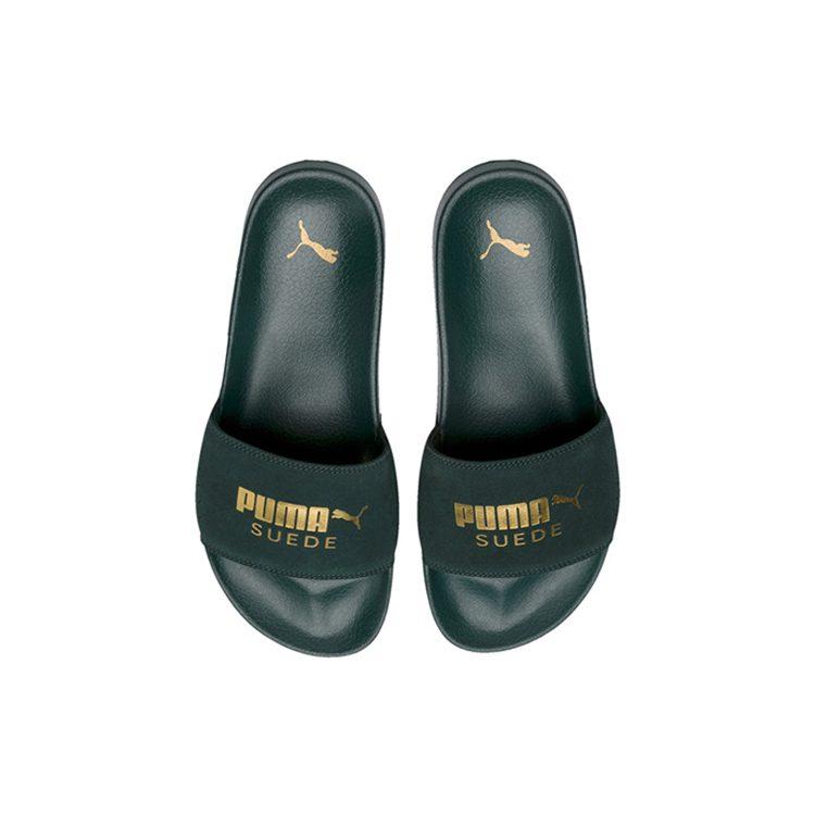PUMA Leadcat Suede Green Unisex Slippers 365758-09