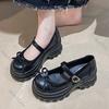 Fashion New Silver Bow Thick Bottom High-heeled Mary Jane Shoes College Style Shallow Mouth Fashion Pumps Autumn Heeled Single Shoes