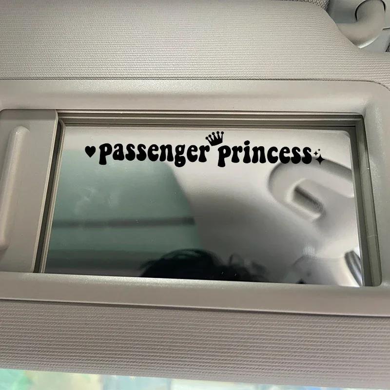 14x2CM Passenger Princess Car Stickers Funny Creative Stickers for Car Rearview Mirrors Vinyl Decoration Funny Car Decor