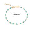 Classical Temperament Style Natural Turquoise Bead Adjustable Bracelet Niche Design Party Fashion Accessory Coordination