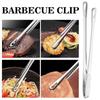 Grillzange aus Edelstahl, Lebensmittel-Clip, BBQ-Steak-Clip, Brotzange, Kochutensilien, Party, rutschfeste Küchenhelfer, Zubehör
