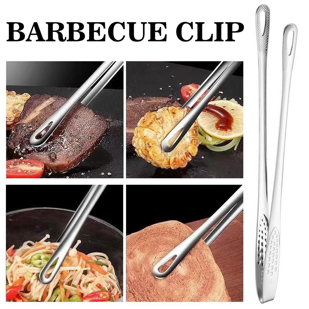 Grillzange aus Edelstahl, Lebensmittel-Clip, BBQ-Steak-Clip, Brotzange, Kochutensilien, Party, rutschfeste Küchenhelfer, Zubehör