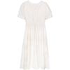 BETU Women's Summer Round Neck Slit Lace Splicing Dress