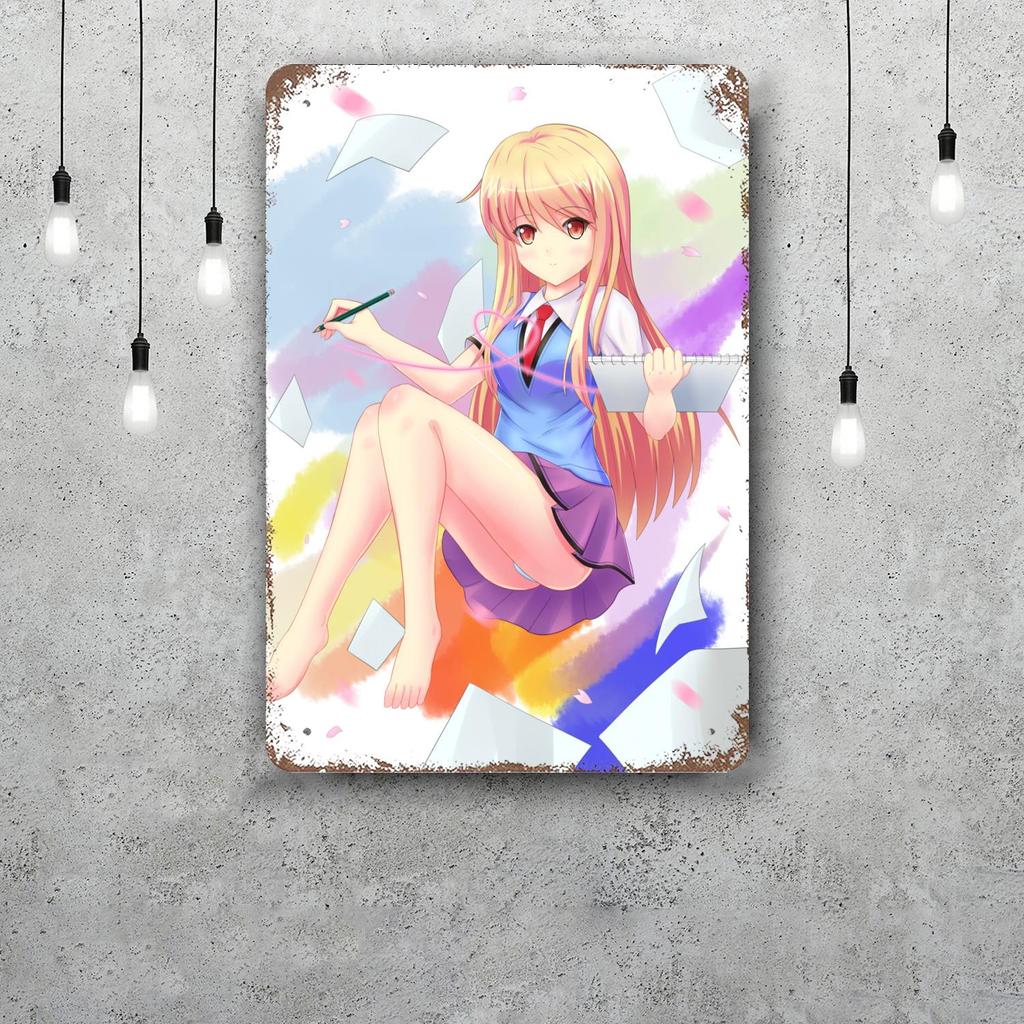 Sakurasou no Pet na Kanojo cartoon Decor Poster Tin Sign Metal Sign Decorative Plaque for Pub Bar Man Cave Club Wall Decoration