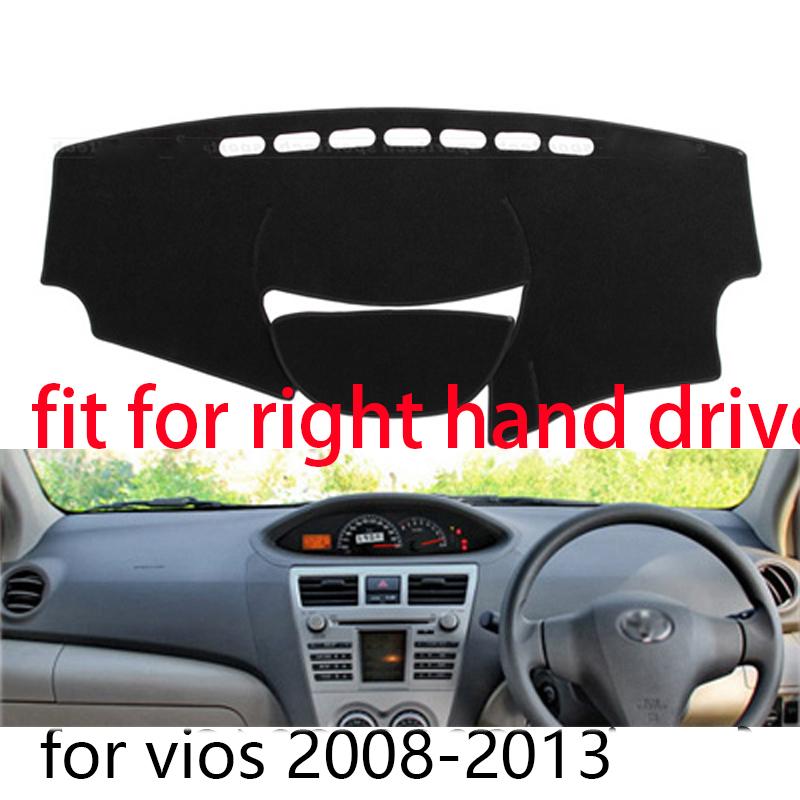 

For Toyota Vios 2008 2009 2010 2011-2013 Right Left Hand Drive Car Dashboard Covers Mat Shade Cushion Pad Carpets Accessories Blue Edge