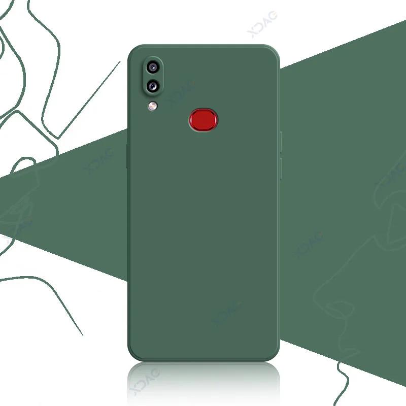 Quadratische Flüssigsilikonhülle für Samsung Galaxy A10S M10S SamsungA10S SamsungM10S Vollständig weicher Schutz Handyhülle Taschen