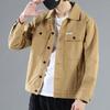 Men's Black Denim Jacket - Casual Workwear for Spring & Autumn